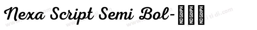 Nexa Script Semi Bol字体转换
